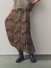 Animal Print Printed Midi Skirt - Image 1 of 7