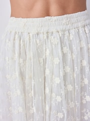 Cream Tiered Lace Maxi Skirt - Image 5 of 8