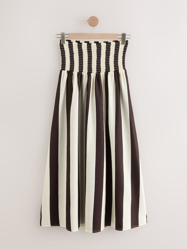 Brown Drop Waist Maxi Skirt - Image 6 of 8