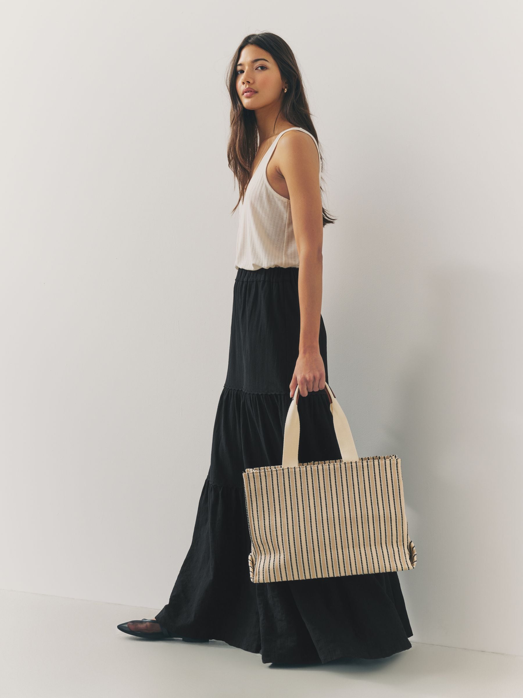 【最終値下げ】Laubeblanc Cotton Tiered skirt Cotton Tiered skirt – L'AUBE BLANC