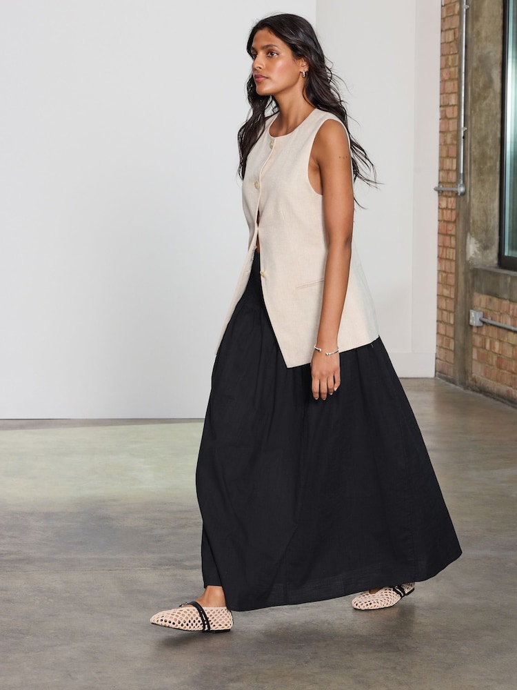 Black Drop Waist Maxi Skirt - Image 1 of 7 Black Drop Waist Maxi Skirt - Image 1 of 7