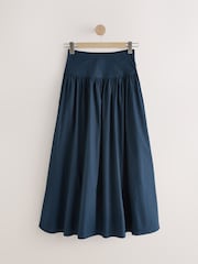 Navy Drop Waist Maxi Skirt - Image 6 of 8