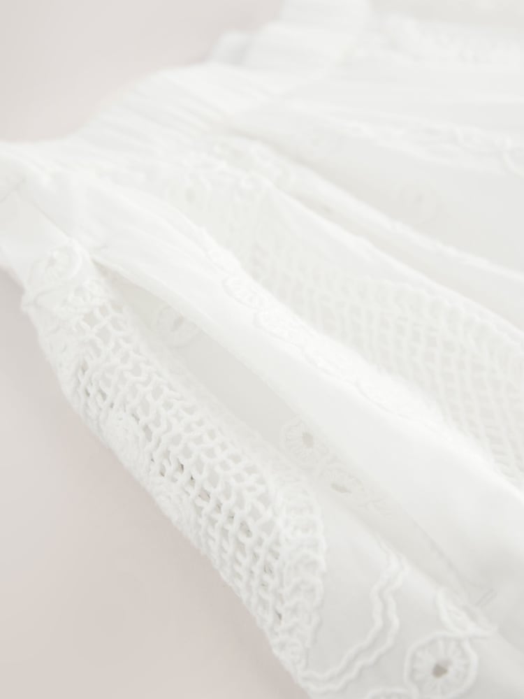 White N. Premium Embroidered Paisley Midi Skirt - Image 7 of 8