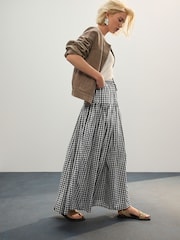 Black/White Gingham Drop Waist Maxi Skirt - Image 1 of 8