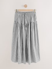 Black/White Gingham Drop Waist Maxi Skirt - Image 6 of 8