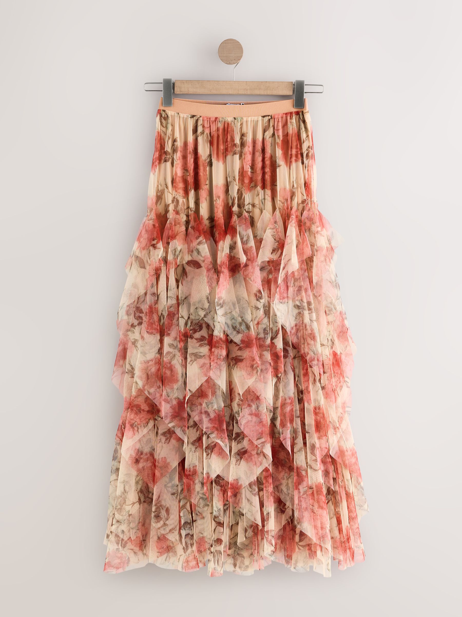 Buy Pink Ruffled Mesh Maxi Skirt from the Next UK online shop