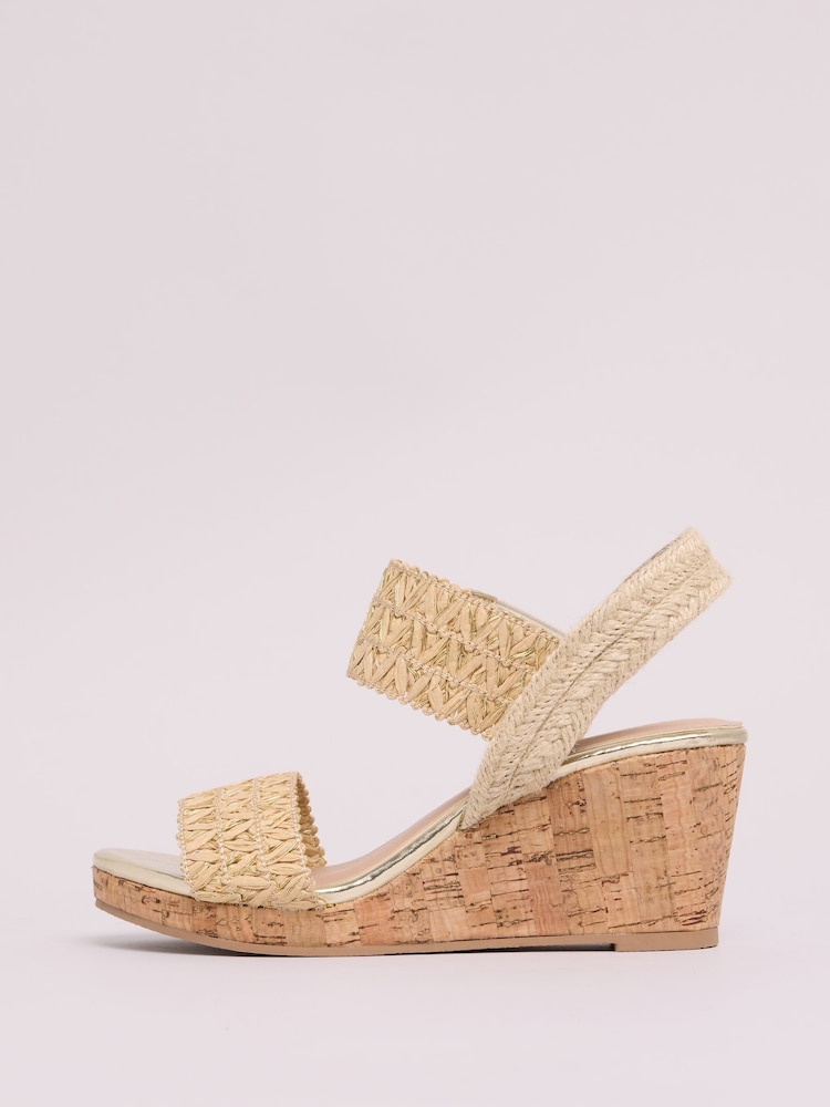 Neutrale Farbe - Lipsy Elastic Two Strap Mid Wedge Sandals - Bild 5 von 5 Neutrale Farbe - Lipsy Elastic Two Strap Mid Wedge Sandals - Bild 5 von 5