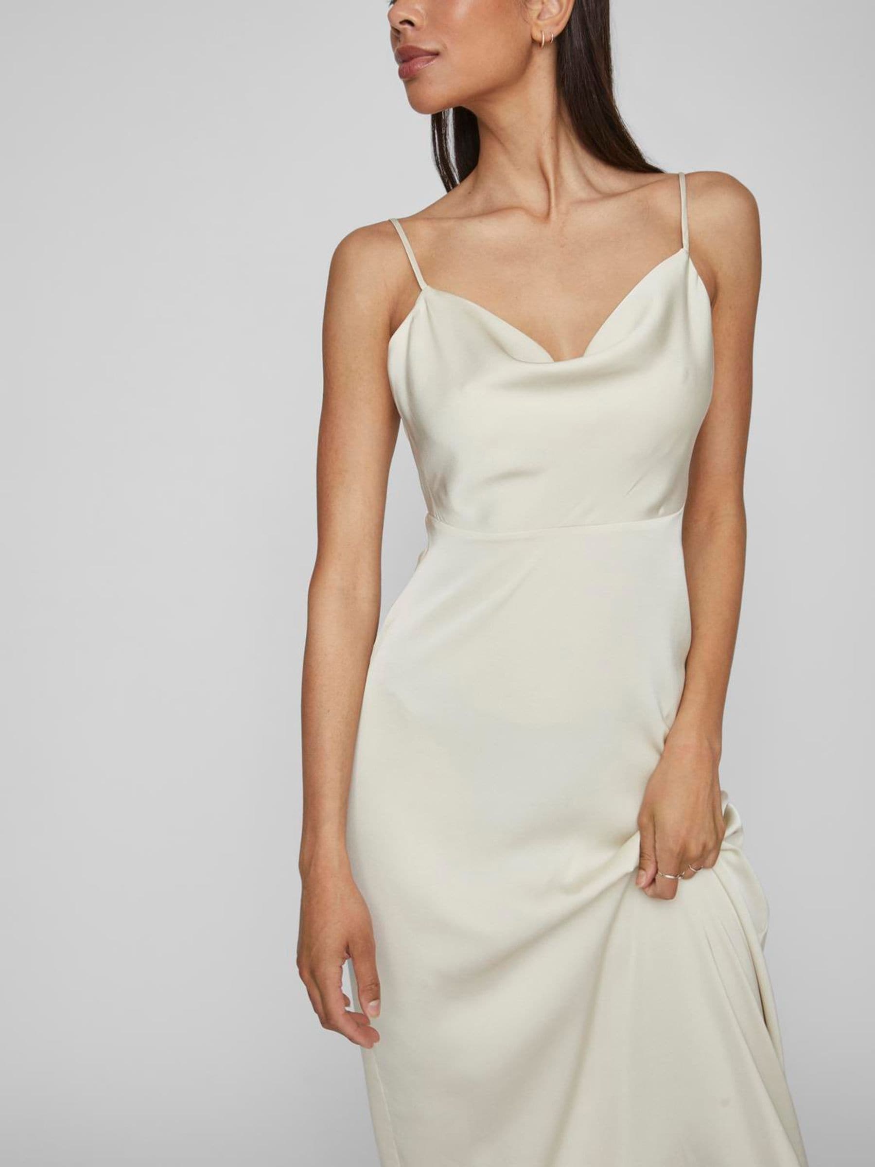 Buy VILA Cream Cami Satin Slip Occasion Dress from Next USA