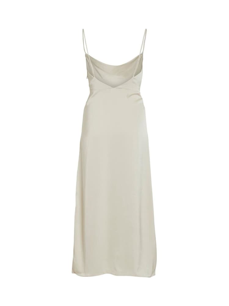 VILA Cream Cami Satin Slip Occasion Dress - Image 5 of 5 VILA Cream Cami Satin Slip Occasion Dress - Image 5 of 5