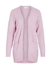 VILA Purple Longline Open Knit Cardigan - Image 6 of 7