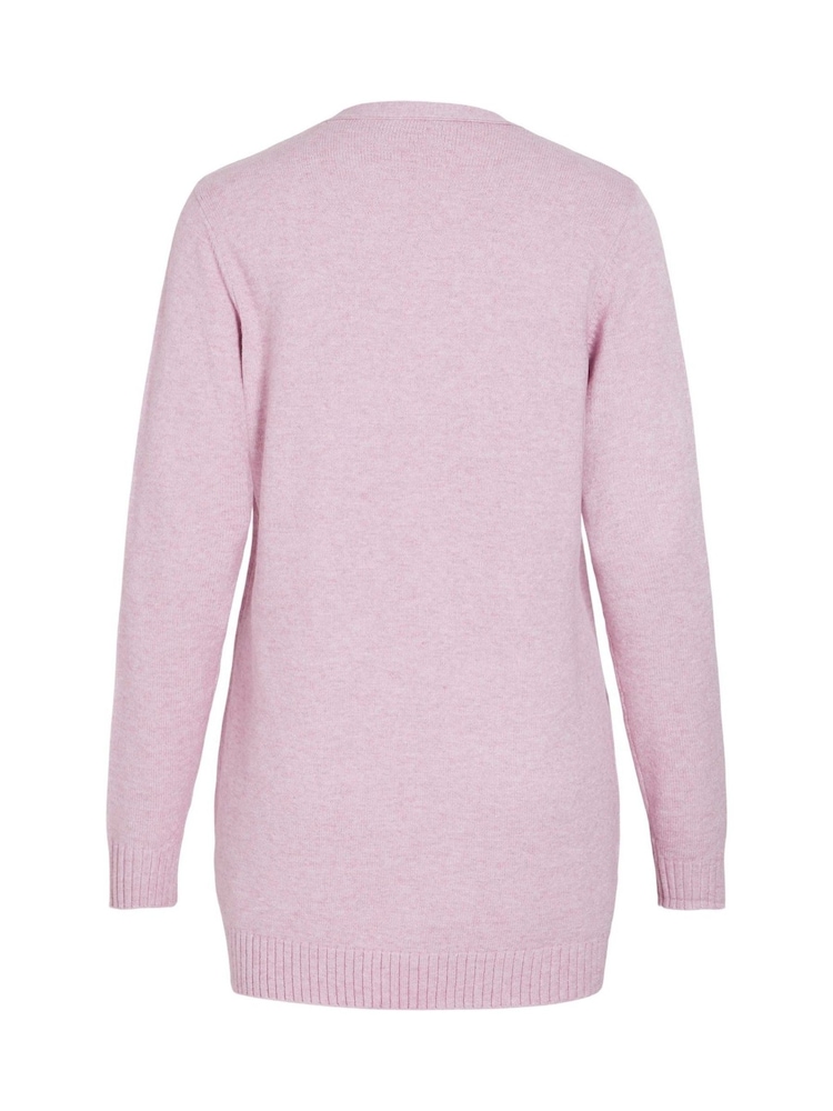 VILA Purple Longline Open Knit Cardigan - Image 7 of 7