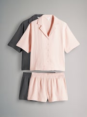 The Set Muslin Cloth Shortie Pyjamas Set 2 Pack - Imagen 2 de 11