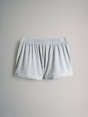The Set Grey Marl/Navy Viscose Blend Button Through Pyjamas 2 Pack with Piping - Image 7 of 11
