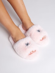 Boux Avenue Pink Butterfly Slider Slippers - Image 1 of 7