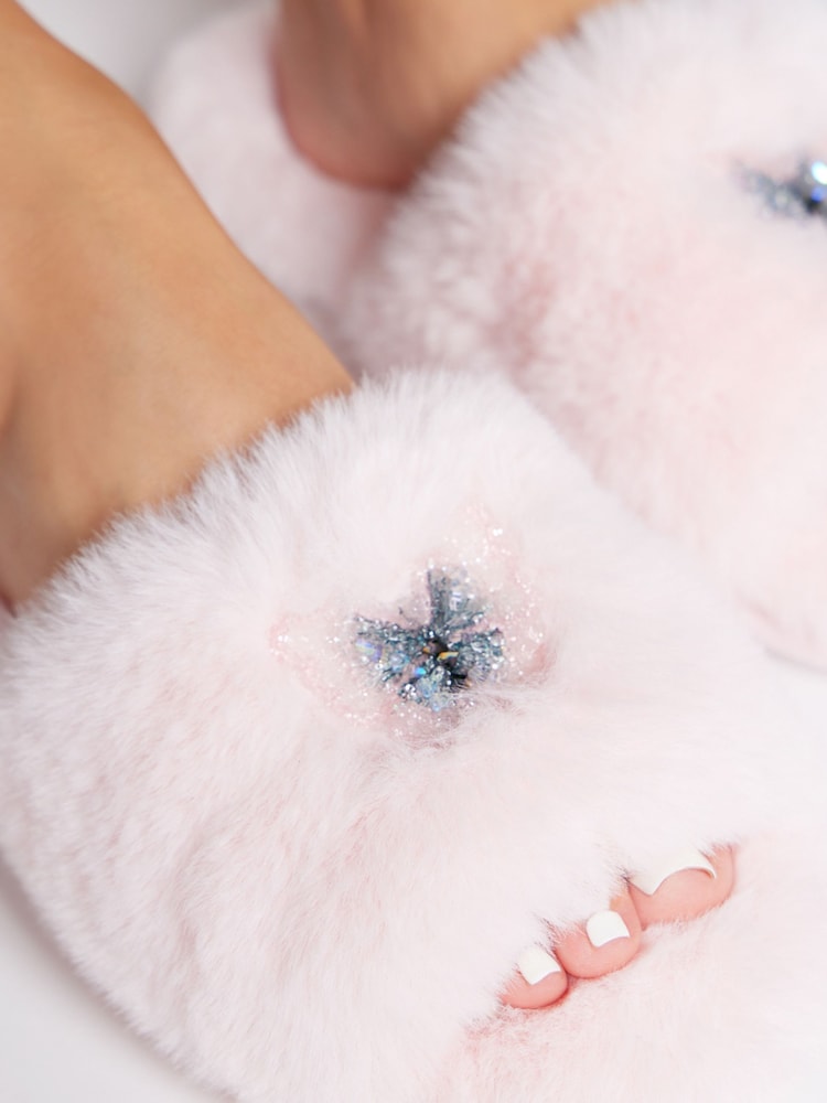 Boux Avenue Pink Butterfly Slider Slippers - Image 2 of 7 Boux Avenue Pink Butterfly Slider Slippers - Image 2 of 7