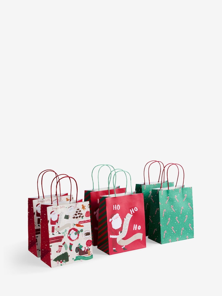 Santa Scene Christmas 6 Pack Gift Bags - Image 1 of 3