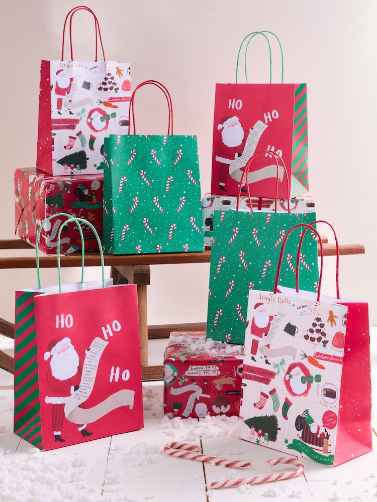 Santa Scene Christmas 6 Pack Gift Bags - Image 2 of 3