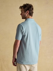 Joules Woody Dusty Blue Cotton Pique Polo Shirt - Image 2 of 9