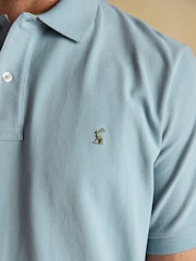 Joules Woody Dusty Blue Cotton Pique Polo Shirt - Image 5 of 9