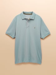 Joules Woody Dusty Blue Cotton Pique Polo Shirt - Image 9 of 9