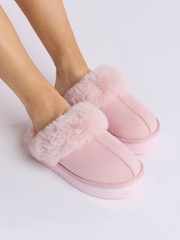 Boux Avenue Platform Suedette Mules Slippers - Image 1 of 5