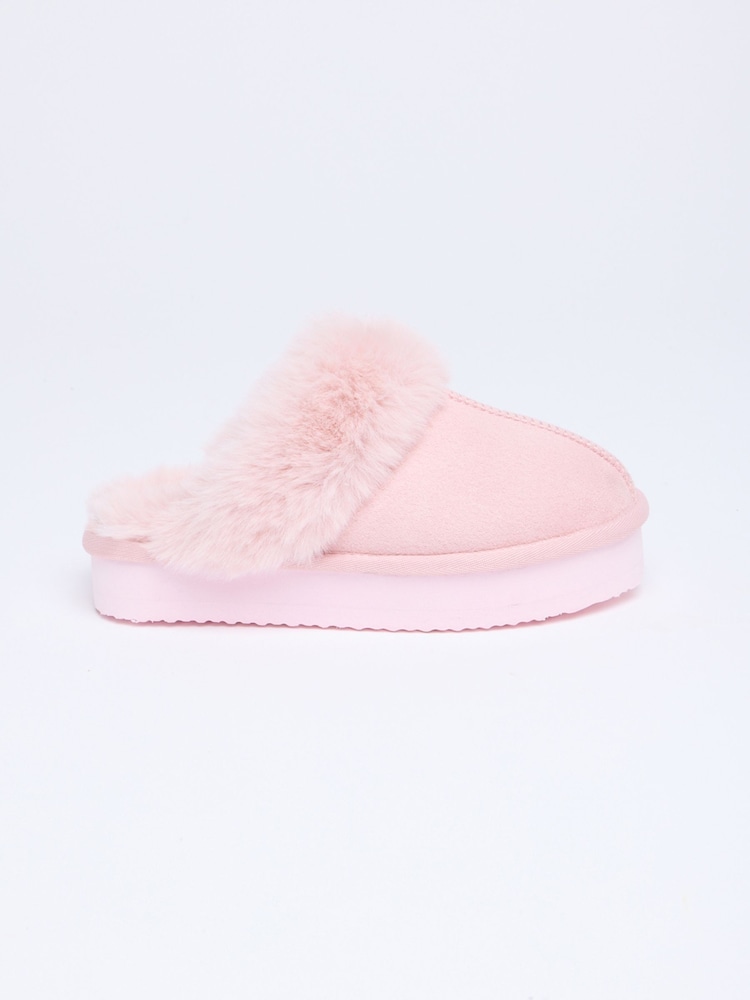 Boux Avenue Platform Suedette Mules Slippers - Image 2 of 5