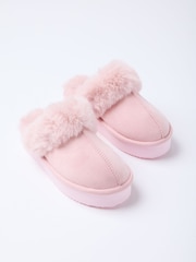 Boux Avenue Platform Suedette Mules Slippers - Image 3 of 5