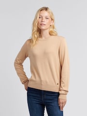 U.S. Polo Assn. Natural Regular Fit Womens Crew Neck Jumper - Image 1 of 7