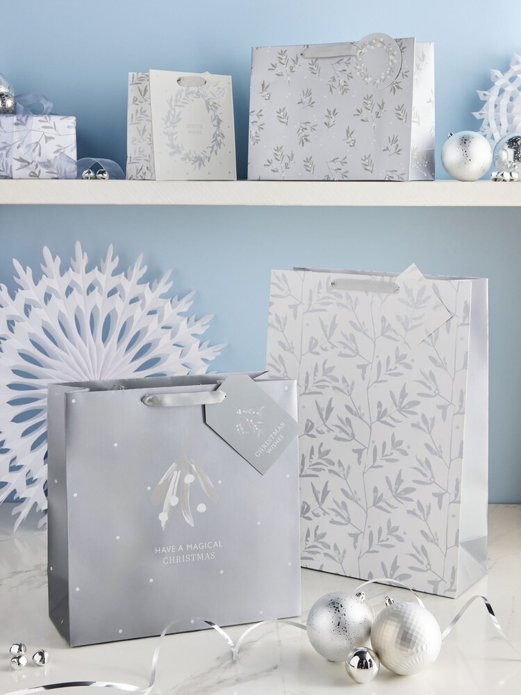Silver Berries Christmas 4 Pack Gift Bags - Image 1 of 3