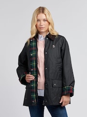 U.S. Polo Assn. Black Womens Waxed 100% Cotton Short Parka - Image 1 of 12