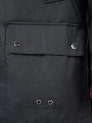 U.S. Polo Assn. Black Womens Waxed 100% Cotton Short Parka - Image 11 of 12