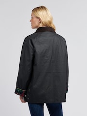 U.S. Polo Assn. Black Womens Waxed 100% Cotton Short Parka - Image 5 of 12