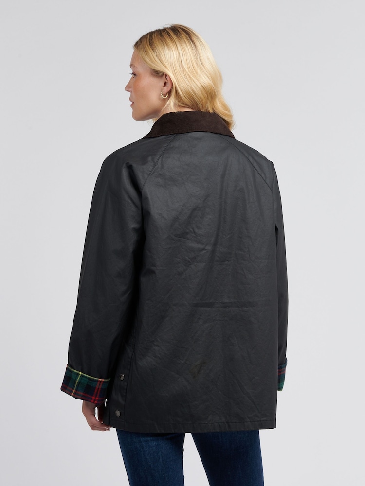 U.S. Polo Assn. Black Womens Waxed 100% Cotton Short Parka - Image 5 of 12