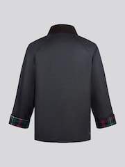 U.S. Polo Assn. Black Womens Waxed 100% Cotton Short Parka - Image 8 of 12