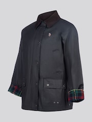 U.S. Polo Assn. Black Womens Waxed 100% Cotton Short Parka - Image 9 of 12
