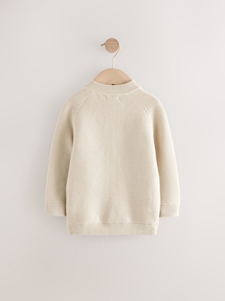 Neutral Bear 100% Cotton Zip Through Cardigan (3mths-7yrs) - Image 2 of 4