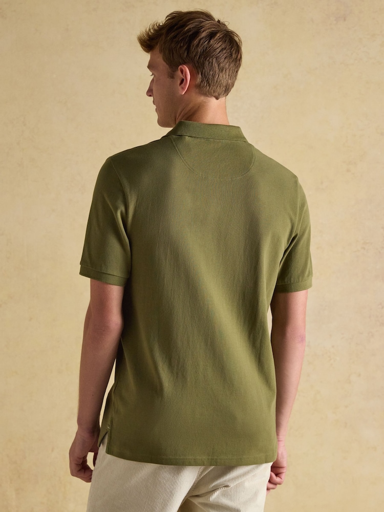 Joules Woody Khaki Green Cotton Pique Polo Shirt - Image 2 of 8