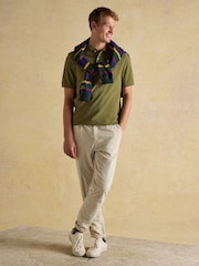 Joules Woody Khaki Green Cotton Pique Polo Shirt - Image 4 of 8
