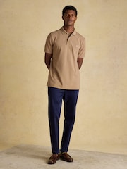 Joules Woody Light Brown Cotton Pique Polo Shirt - Image 3 of 9
