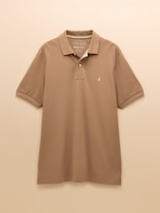 Joules Woody Light Brown Cotton Pique Polo Shirt - Image 9 of 9