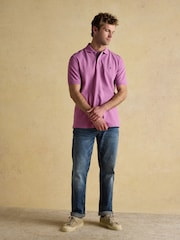 Joules Woody Lilac Purple Cotton Pique Polo Shirt - Image 3 of 6