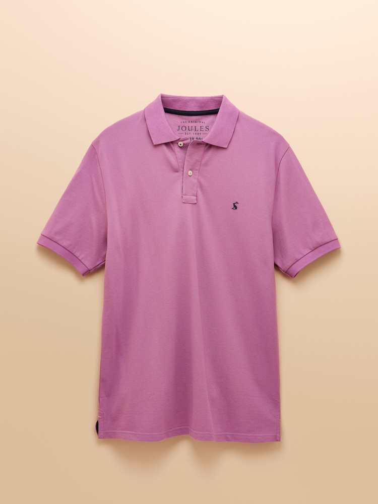 Joules Woody Lilac Purple Cotton Pique Polo Shirt - Image 6 of 6