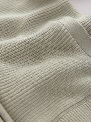 Sage Green 100% Cotton Zip Through Cardigan (3mths-7yrs) - Image 3 of 4