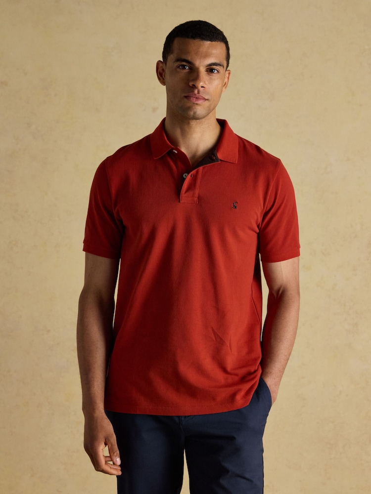 Joules Woody Orange Cotton Pique Polo Shirt - Image 1 of 8 Joules Woody Orange Cotton Pique Polo Shirt - Image 1 of 8