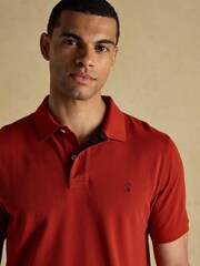 Joules Woody Orange Cotton Pique Polo Shirt - Image 4 of 8