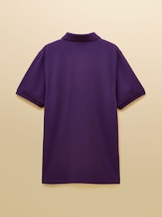 Joules Woody Dark Purple Cotton Pique Polo Shirt - Image 2 of 6