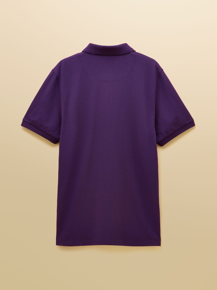 Joules Woody Dark Purple Cotton Pique Polo Shirt - Image 2 of 6