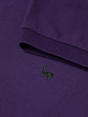 Joules Woody Dark Purple Cotton Pique Polo Shirt - Image 3 of 6