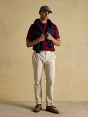 Joules Woody Burgundy Red Cotton Pique Polo Shirt - Image 4 of 8