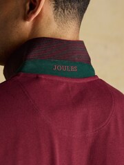 Joules Woody Burgundy Red Cotton Pique Polo Shirt - Image 6 of 8